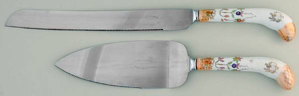 Floraine (Orange) (2 Pc) Cake Set (Knife and Server)