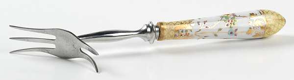 Floraine (Yellow) Dual Serving Fork w/Stainless Tines