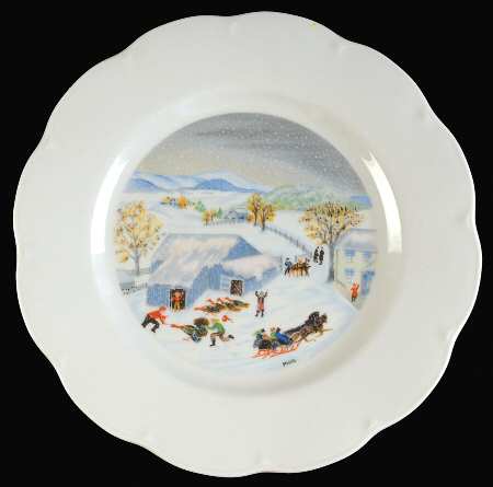 Grandma Moses (Scalloped) Dinner Plate
