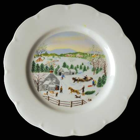 Grandma Moses (Scalloped) Dinner Plate