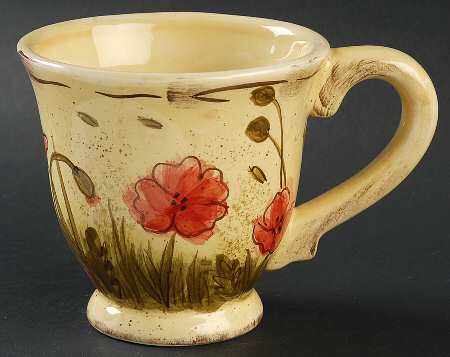 Scribed Poppy Mug