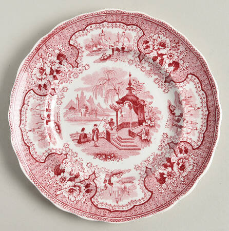 Palestine Red Bread & Butter Plate