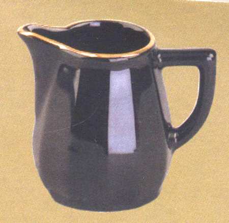 Flora Black (Gold Trim, Restaurant) Creamer