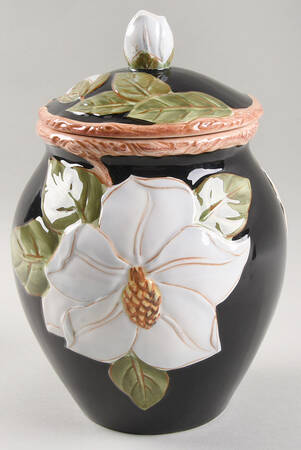Magnolia Charm Medium Canister & Lid