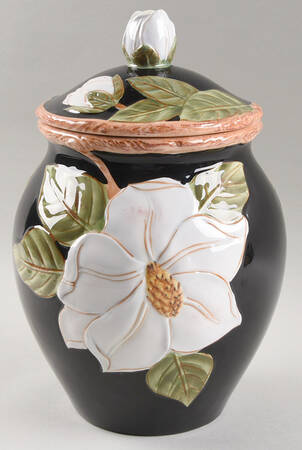 Magnolia Charm Large Canister & Lid