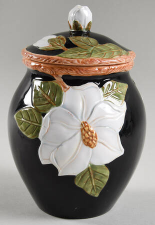 Magnolia Charm Small Canister & Lid