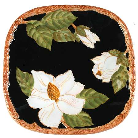 Magnolia Charm Square Luncheon Plate