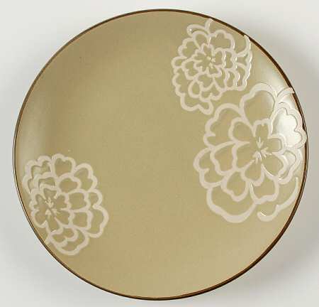 Flower Wax Taupe Salad Plate
