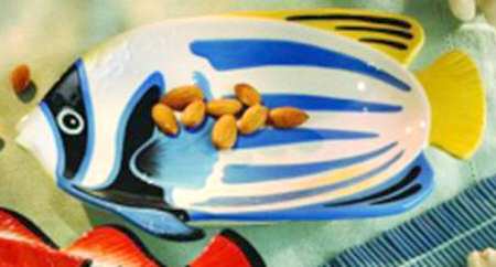 Tropical Fish Figural Snack/Canape Plate