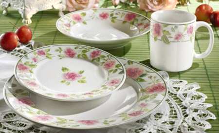 Pink Rose Dinner Plate