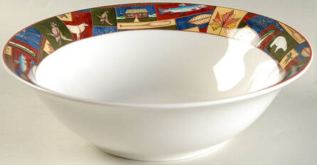 Northern Nights (Decal) 9" Round Vegetable Bowl