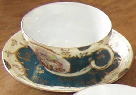 AUS395 Flat Demitasse Cup & Saucer Set