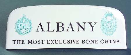 Advertising Signs by Albany Fine China