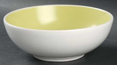 Aurora Green and White Soup/Cereal Bowl