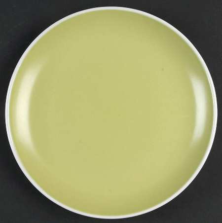 Aurora Green and White Salad Plate
