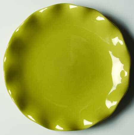Ruffled Green Apple Salad/Dessert Plate