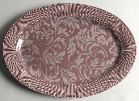 Brocade Mauve 16" Oval Serving Platter