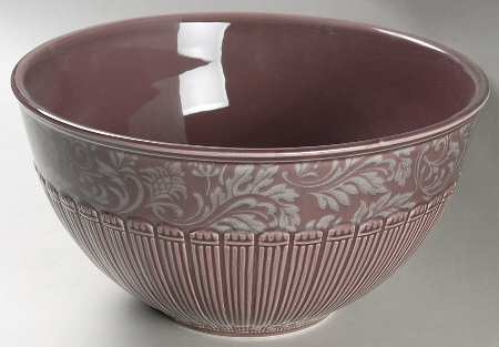 Brocade Mauve 9" Salad Serving Bowl