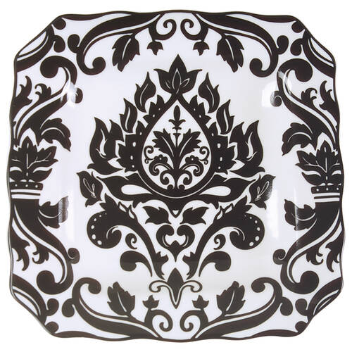 Muse Black Square Salad Plate