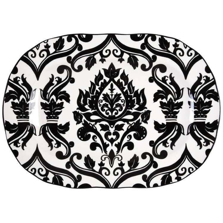 Muse Black 14" Oval Serving Platter