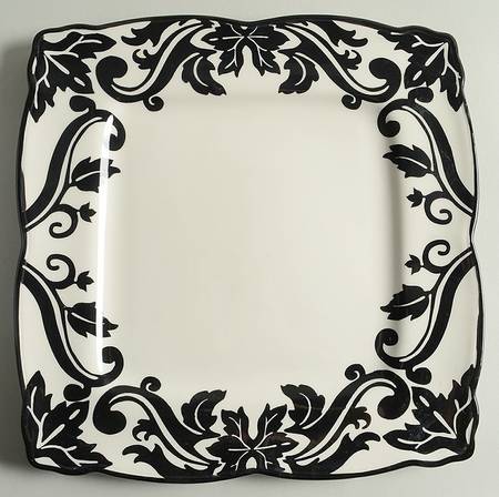Muse Black Square Dinner Plate