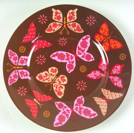 Butterfly Dream Brown Salad Plate