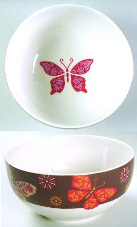 Butterfly Dream Brown Soup/Cereal Bowl