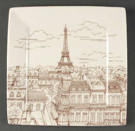 City Scenes Sepia Dinner Plate