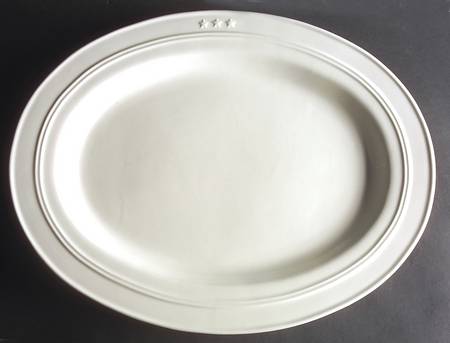 General Store Cream 18" Oval Serving Platter
