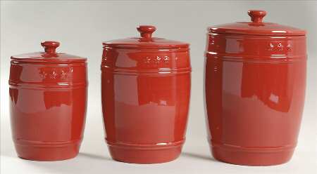 General Store Red (3 Piece) Canister Set (Box Set)
