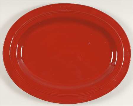 General Store Red 18" Oval Serving Platter