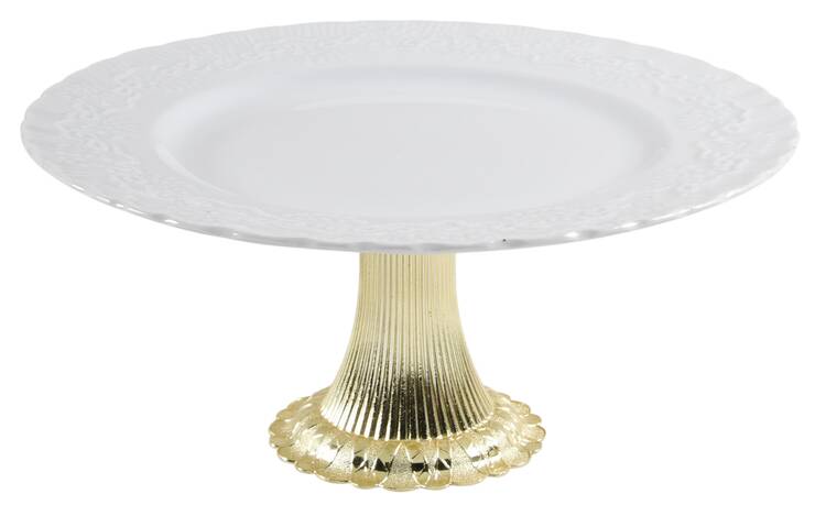 Meredith Cake Stand with 4"-5" Metal Pedestal  Hc