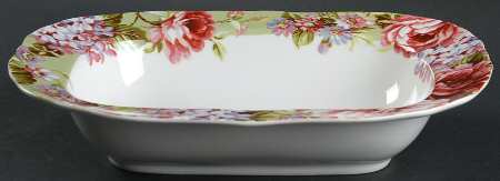 Heidi Green 11" Oval Vegetable Bowl