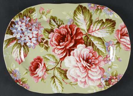 Heidi Green 14" Oval Serving Platter