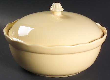 Roddi Butter Yellow Round Covered Vegetable