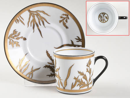 Or des Airs Or des Mers Flat Demitasse Cup & Saucer Set
