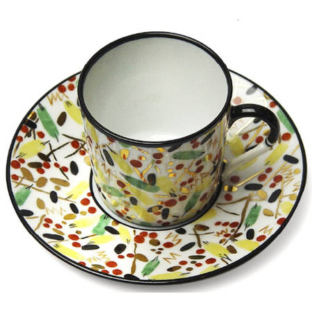 Renouveau Russe Flat Demitasse Cup & Saucer Set