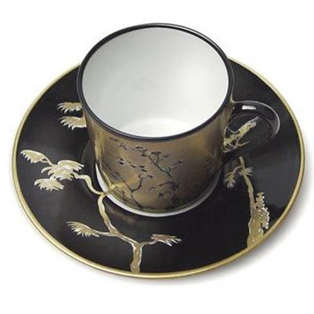 Vieux Kyoto Flat Demitasse Cup & Saucer Set