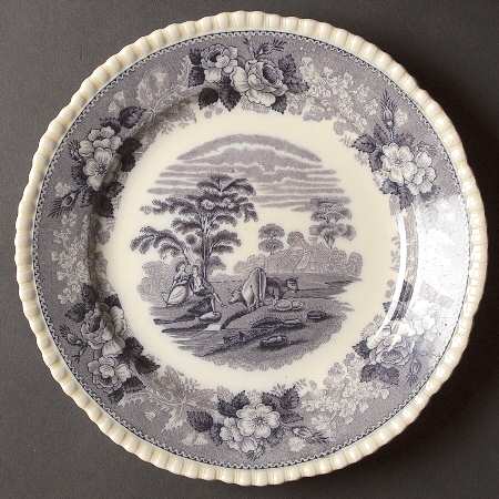 Cattle Scenery Mulberry Luncheon Plate