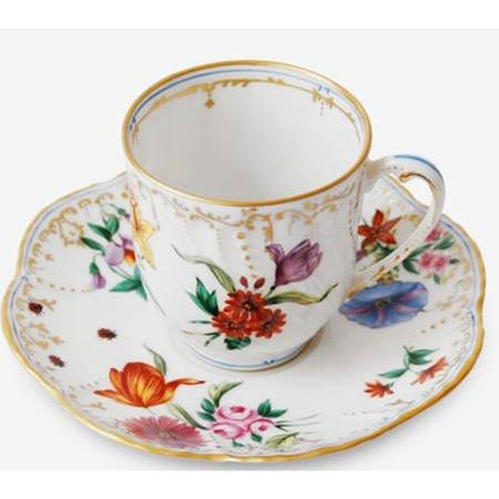 Belles Saisons Flat Demitasse Cup & Saucer Set