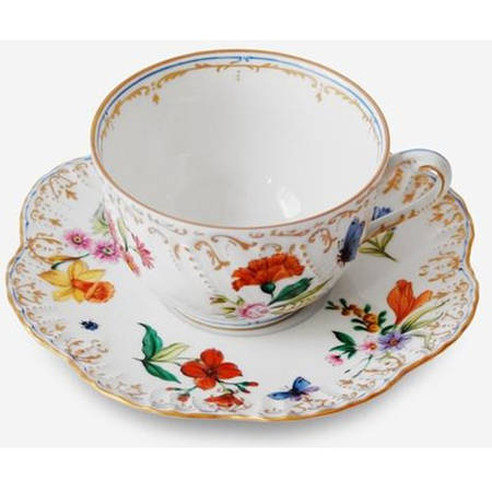 Belles Saisons Flat Cup & Saucer Set