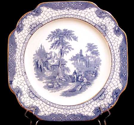 Landscape (Gold Trim) Luncheon Plate