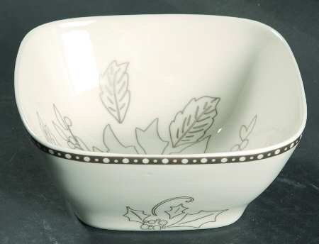 Contemporary Poinsettia Platinum Soup/Cereal Bowl