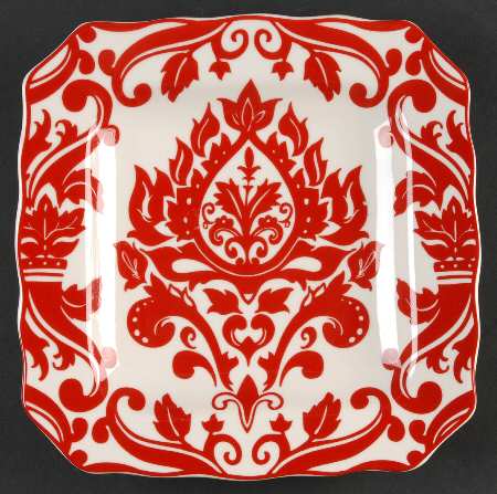 Muse Red Square Salad Plate