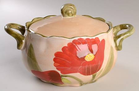 Red Renoir Round Covered Vegetable