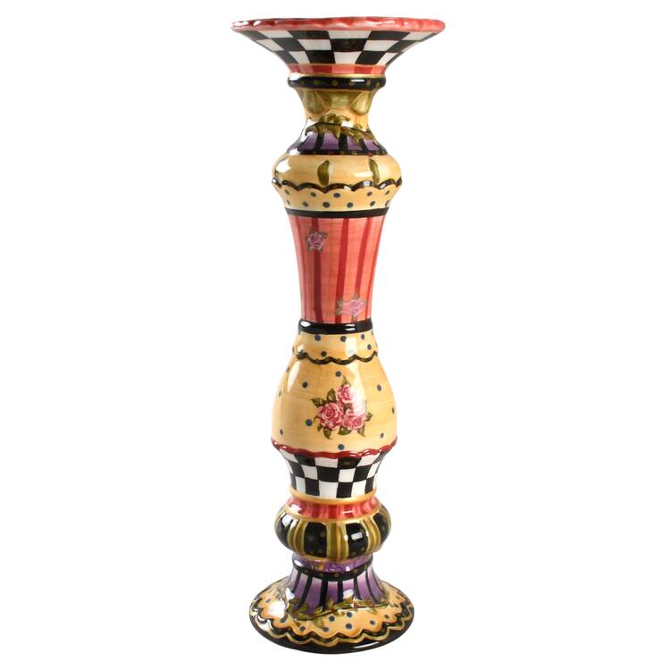 Amber Rose 12" Candlestick
