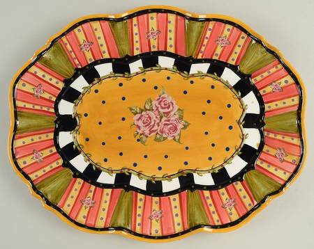 Amber Rose 17" Oval Serving Platter