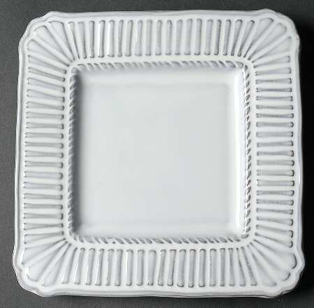 Elegance Ribbed Square Salad Plate
