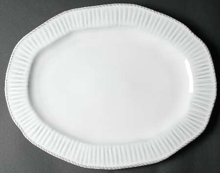 Elegance Ribbed 17" Oval Serving Platter