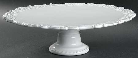 Elegance Ribbed 13" Diameter Pedestal Cake Stand